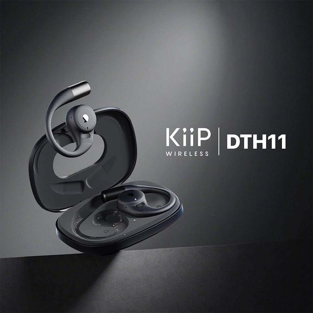 KiiP Wireless DTH11 OWS Sport TWS Earhook Earphone Open Ear Headset Bluetooth HD Voice Call