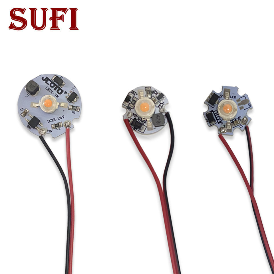 Jual 1W 3W LED Bead Light Plate DC3-5V/6-12V/12-24V Drive Free Light ...