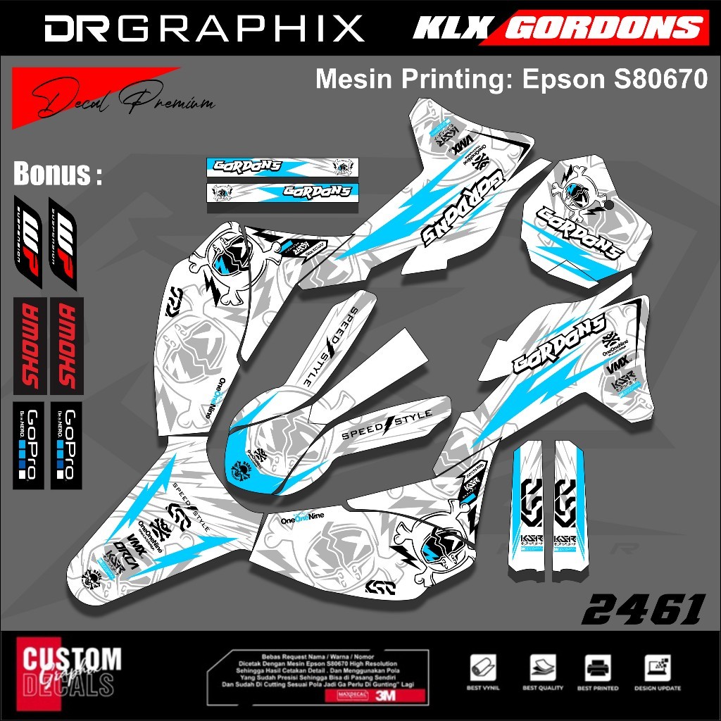 Jual Decal klx gordon full body / stiker gordon / decal full body bisa ...