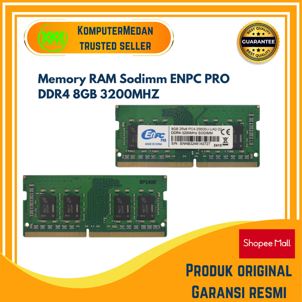 Jual Memory RAM Sodimm ENPC PRO DDR4 8GB 3200MHZ | Shopee Indonesia