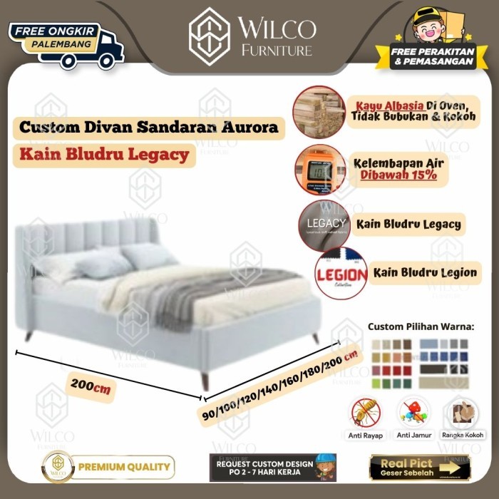 Jual Custom Divan Sandaran Aurora | Divan Sandaran Custom Bludru Legacy ...