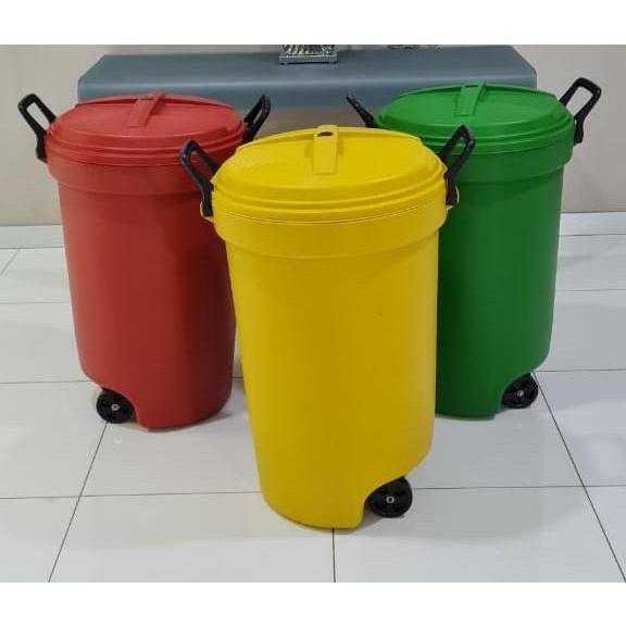 Jual (1 Karung Isi 6 pcs) Tempat Sampah Roda 120L + Tutup / Tong Sampah ...