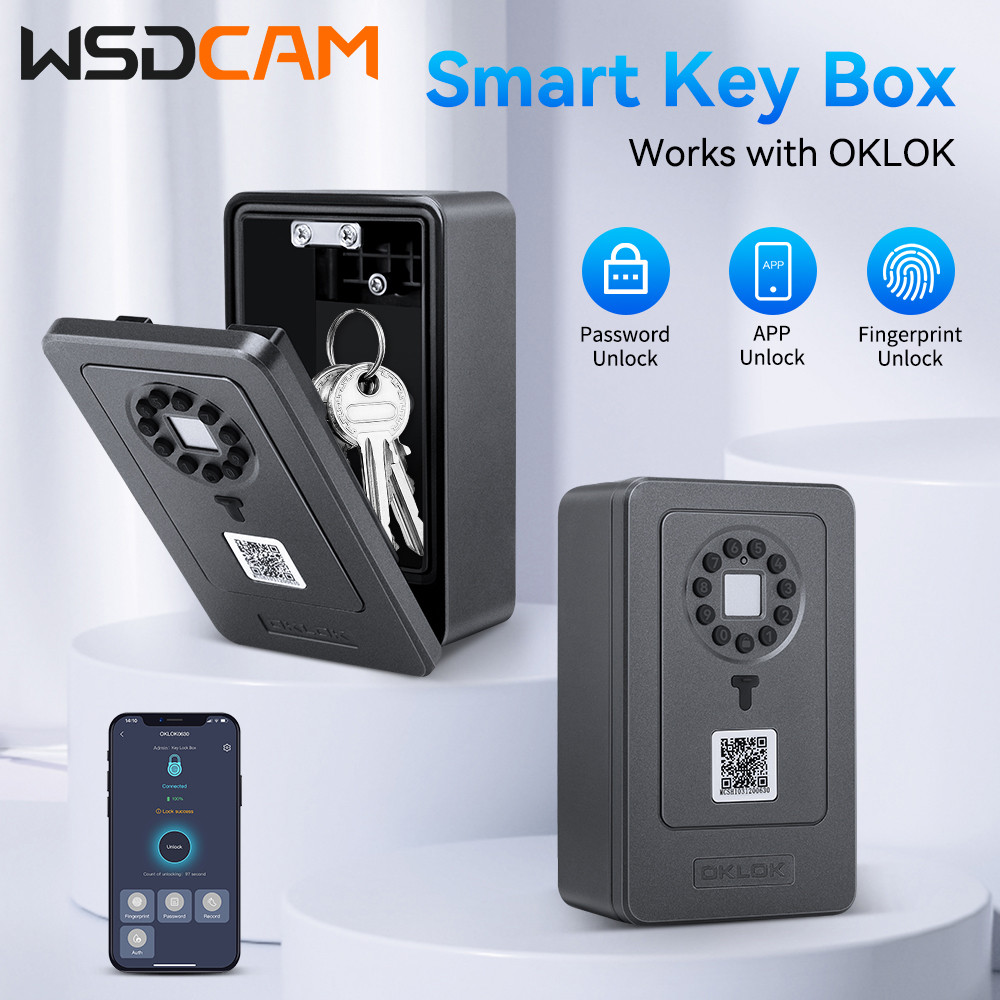 Jual WSDCAM Smart Fingerprint Key Storage Box Bluetooth Wireless ...