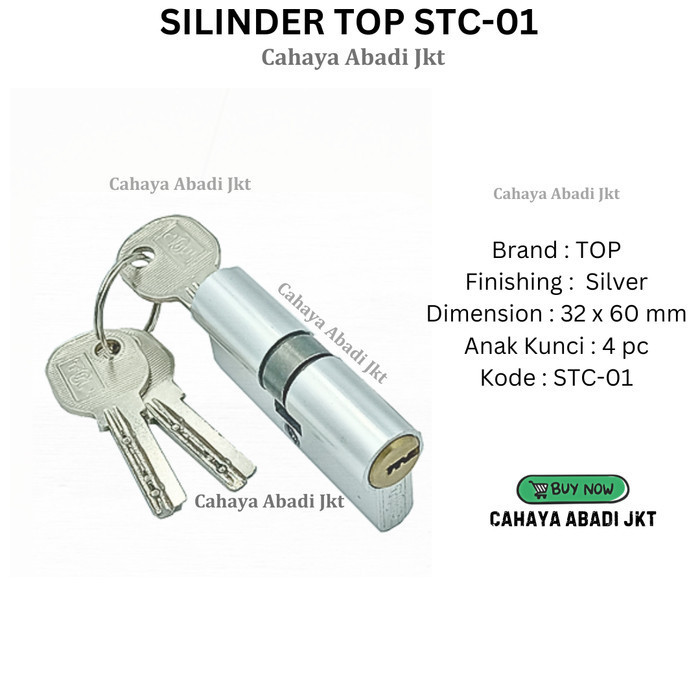 Jual Silinder Kunci Pintu TOP STC 01 60mm / Cylinder Door TOP STC01 ...