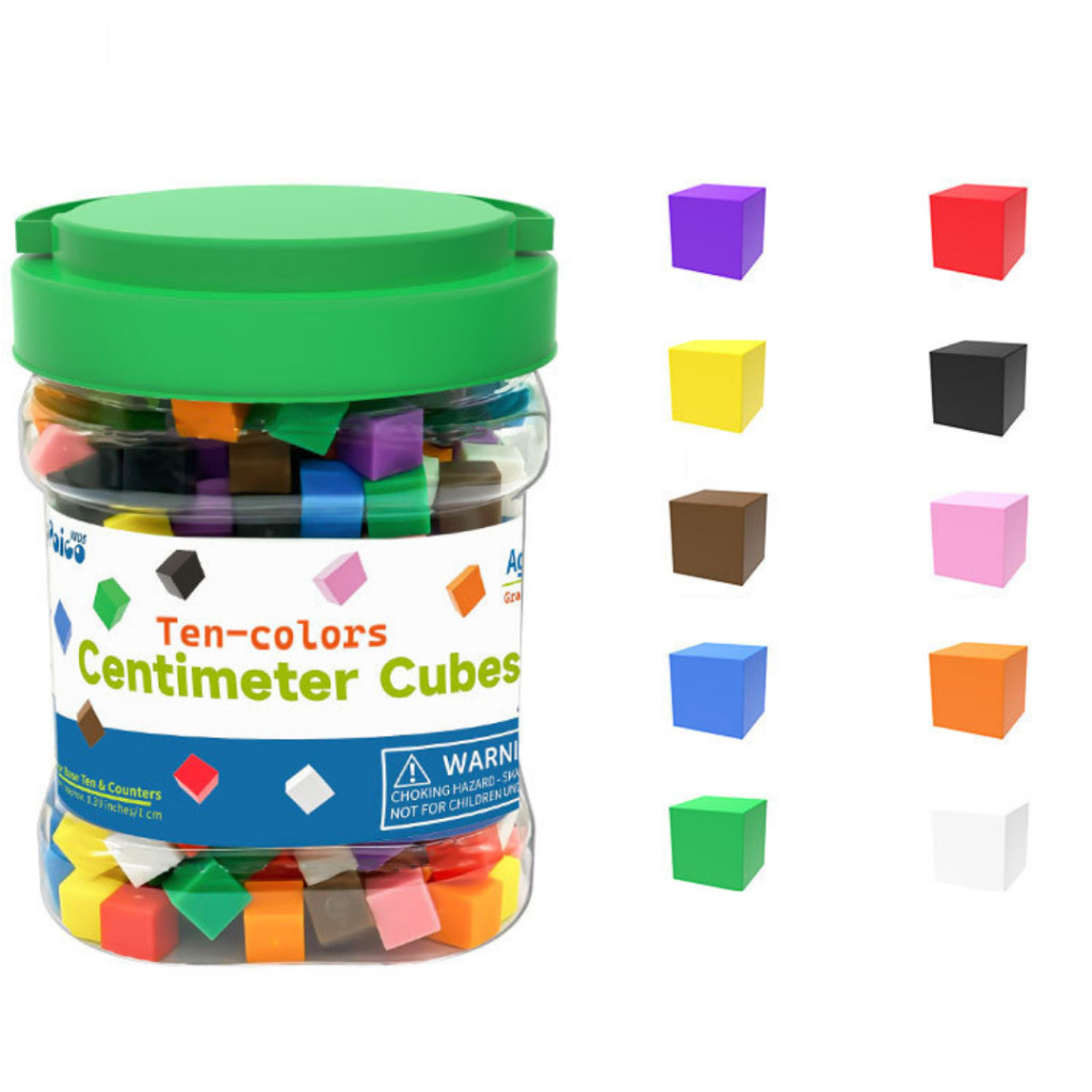 Jual PAICO Cubes Small Ten Colors Centimeter Cube Counting Mini ...