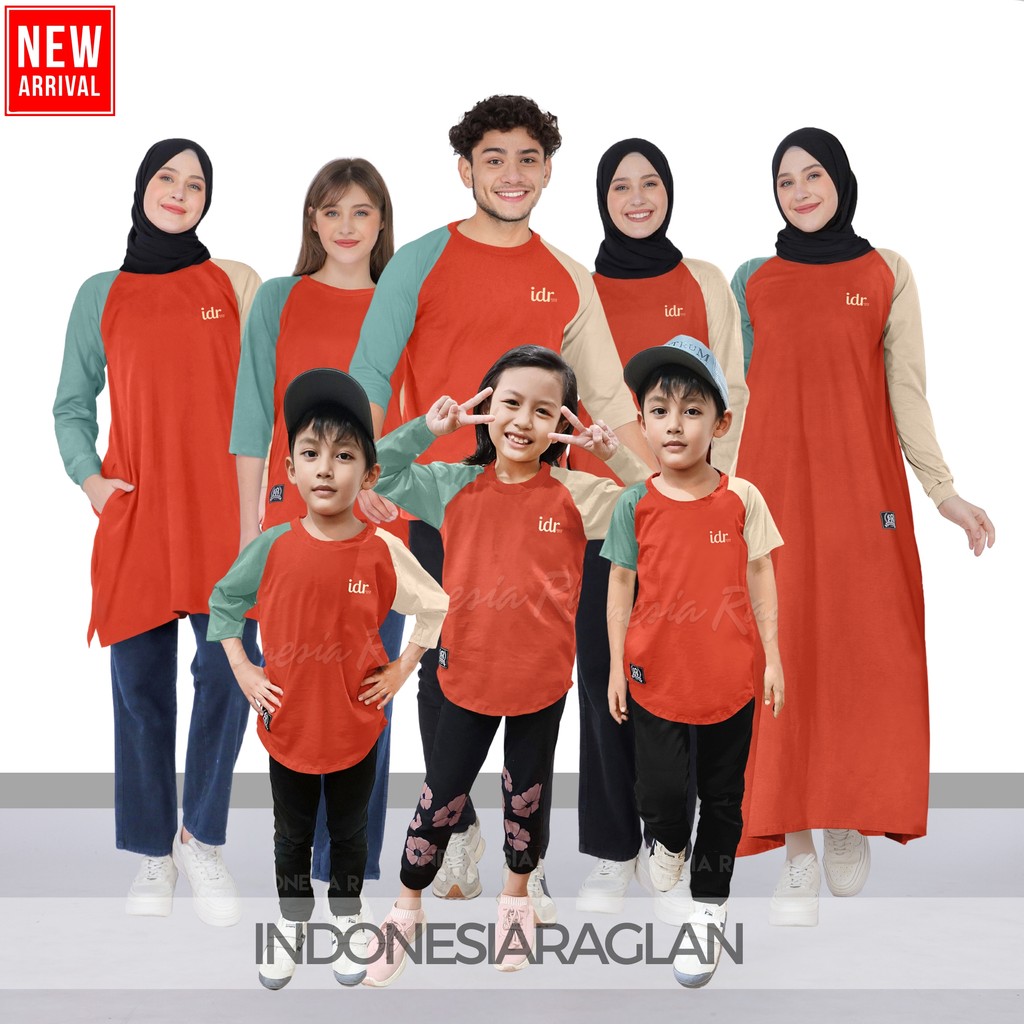 Jual Indonesia Raglan Warna Terakota 3 Colour Kaos Family Keluarga ...