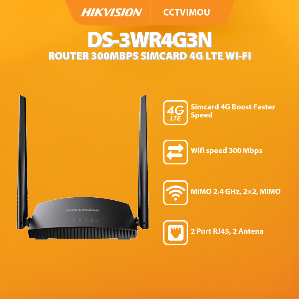 Jual HIKVISION DS-3WR4G3N ROUTER 300MBPS SIMCARD 4G LTE WI-FI | Shopee ...