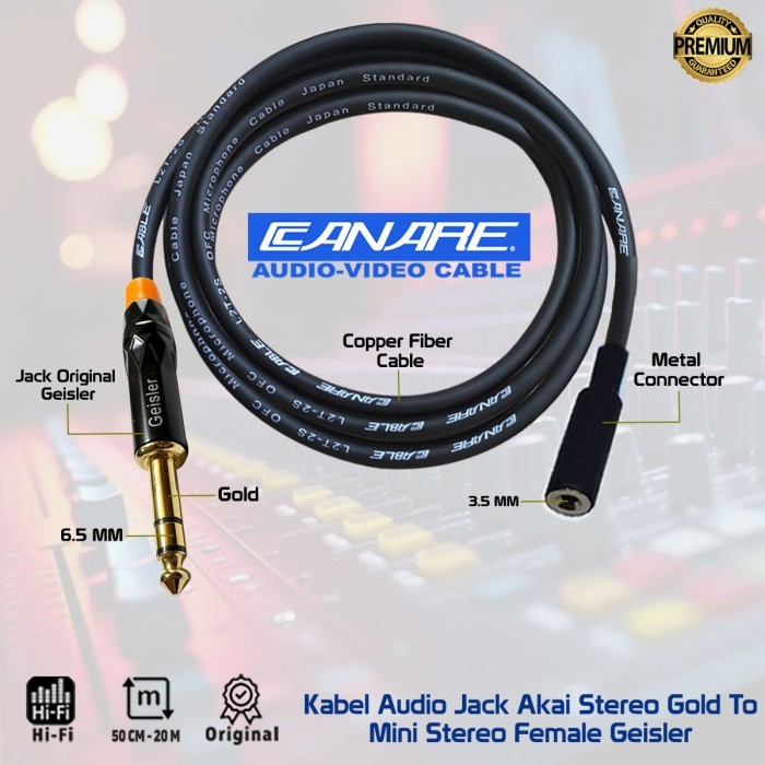 Jual Kabel Audio Profesional Jack Akai Stereo GLD To Mini Stereo Female ...