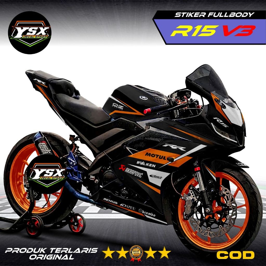 Jual Decal R15 V3 Stiker fullbody Desain Racing 25 | Shopee Indonesia