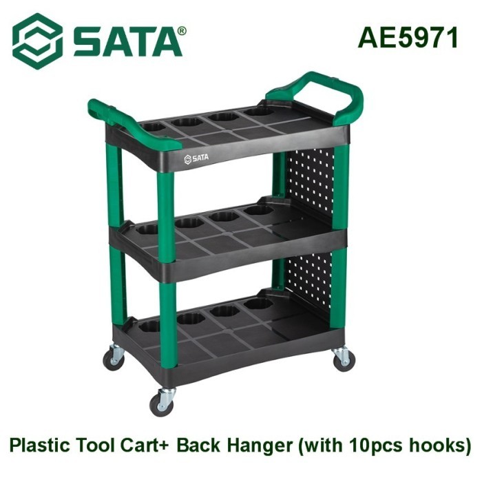 Jual Trolly Perkakas Rak Plastik + Gantungan AE5971 Sata Tools Plastic ...