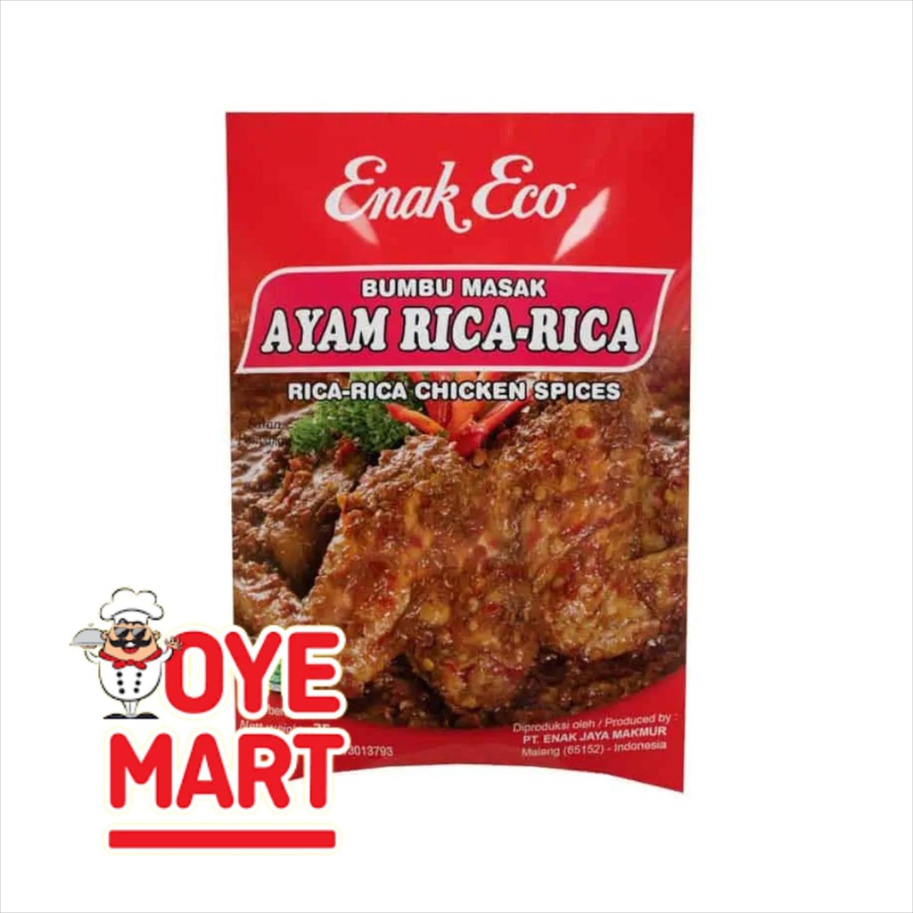 Jual ENAK ECO BUMBU MASAK AYAM RICA-RICA 75GR/ BUMBU MASAK INSTAN ...