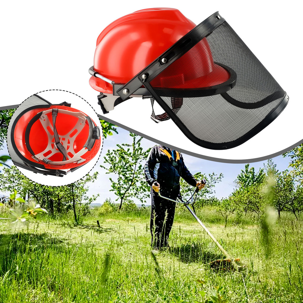 Jual Chainsaw Safety Helmet Cover Mesh For Lawn Mower Trimmer ...