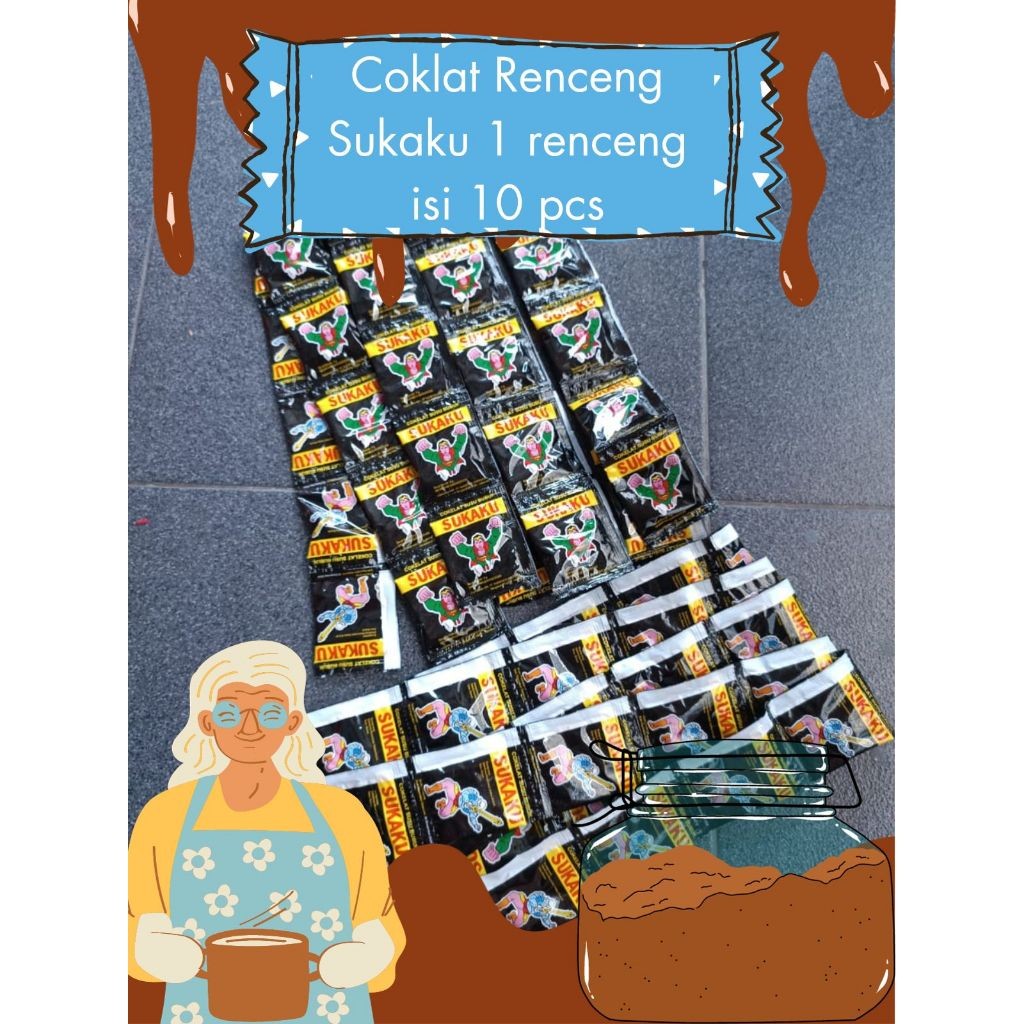Jual MAKANAN BUBUK COKLAT RENCENG MEREK SUKAKU 1 RENCENG ISI 10 BUNGKUS ...