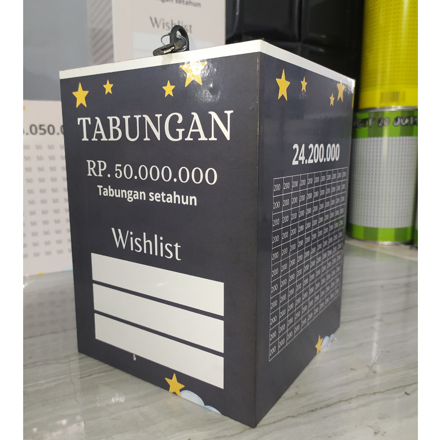 Jual Celengan Viral Target Jumbo Besar + Kunci Celengan Target 30Juta ...