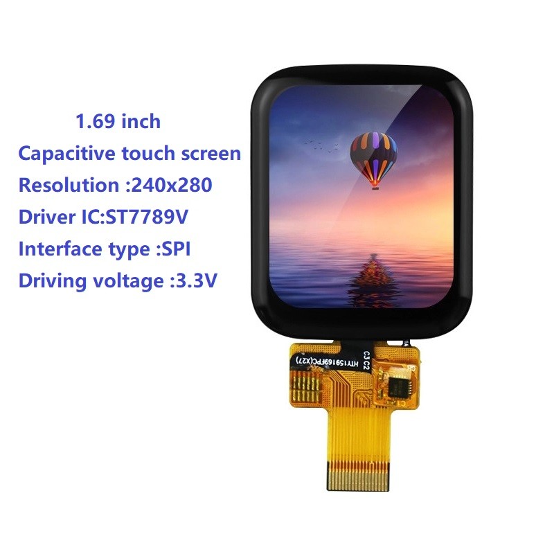 Jual 1.69 inch Capacitive Touch Screen Full View SPI Interface ST7789V ...