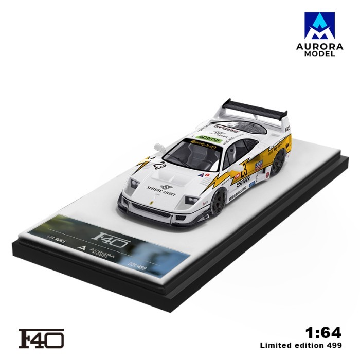 Jual Aurora Model 1:64 LBWK Ferrari F40 Lightning #23 Yellow Limited ...