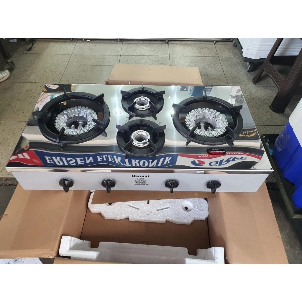 Jual RINNAI RI-4RSP / RI-4RSPN Kompor Gas 4 Tungku RI4RSP / RI4RSPN ...
