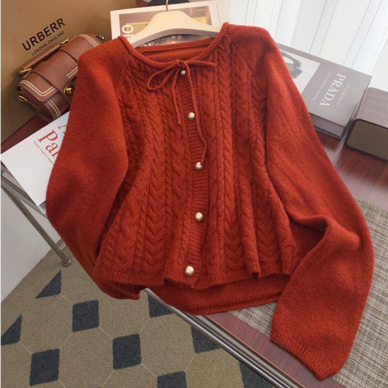 Foto 3 Tortton - Cardigan Wol Rajut Korean Style Ruffle Full Wol | 013
