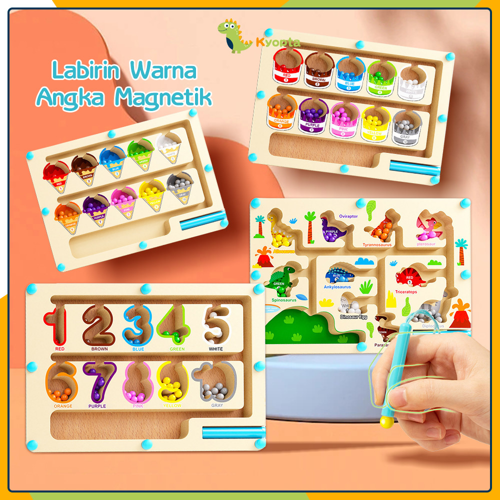Jual Kyopta Papan Magnet Klasifikasi Warna Maze Mainan Anak Labirin ...