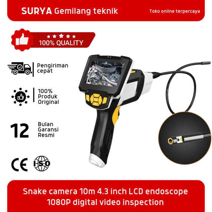 Jual Snake camera 10m 4.3 inch LCD endoscope 1080P digital video ...