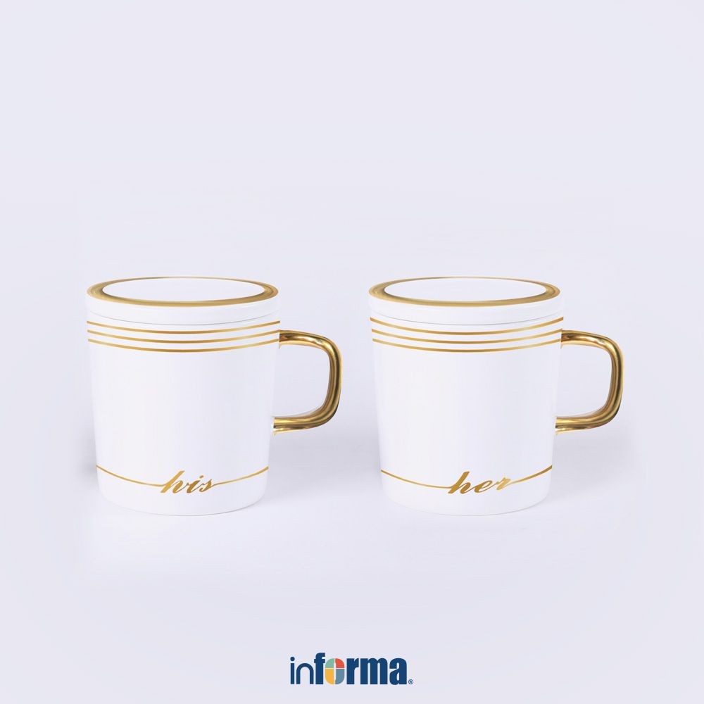 Jual Informa Appetite 444 ml Set 2 Pcs Bristol Mug Dengan Tutup - Putih ...
