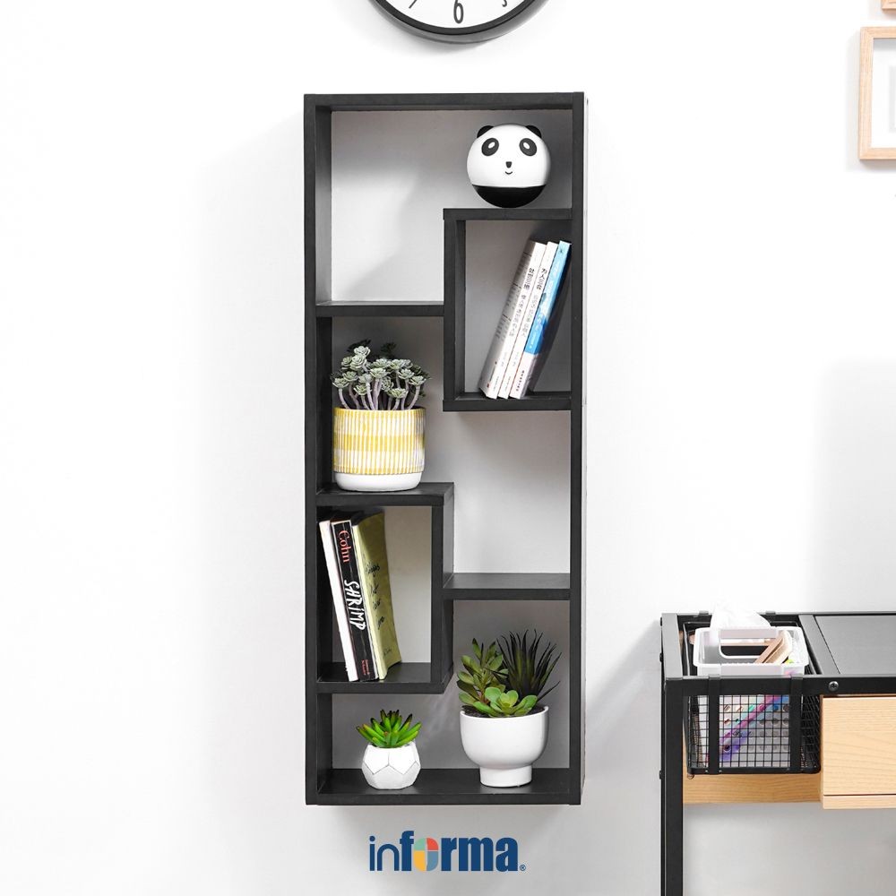 Jual Informa Gallio Rak Dinding Tempat Cd - Hitam Decorative Wall Shelf ...