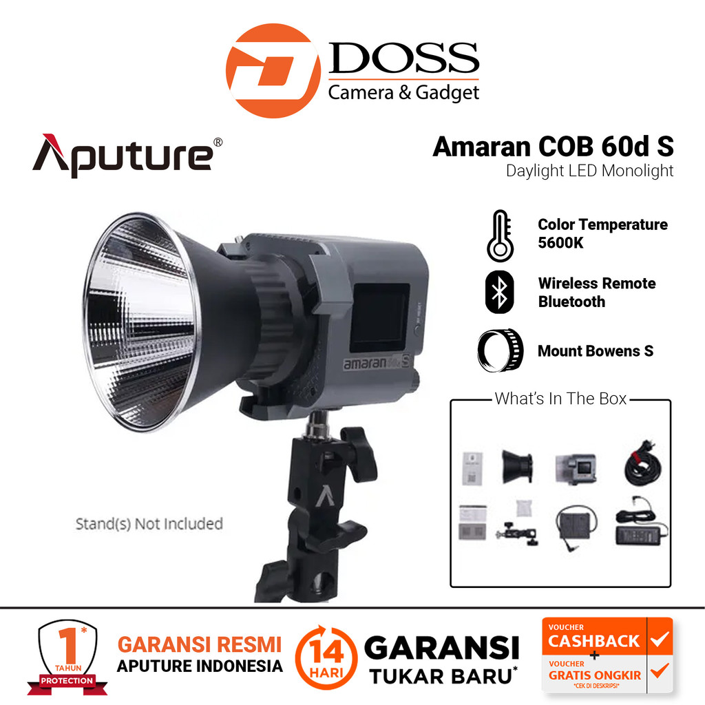 Jual Amaran COB 60d S Daylight LED Monolight Aputure Amaran COB 60 S ...