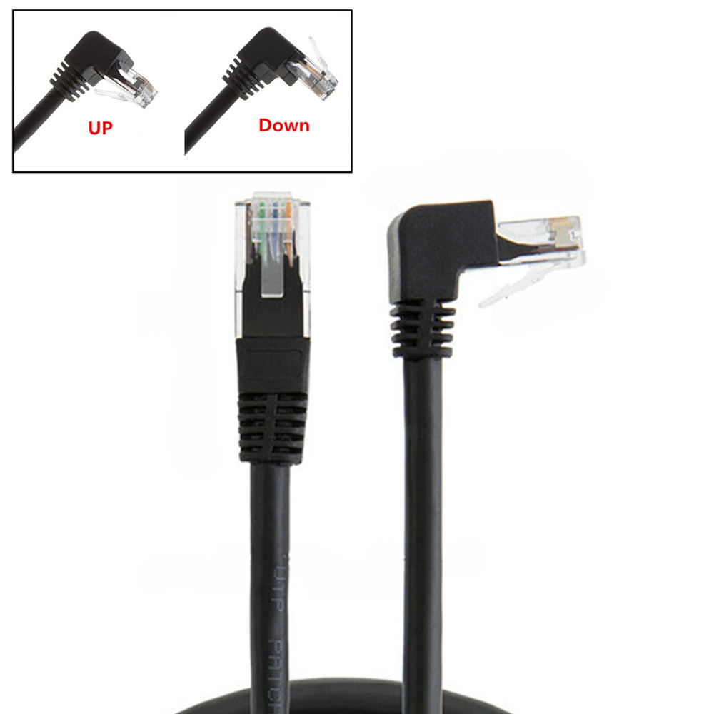 Jual RJ45 cable 26AWG CAT6 UTP Side Angled L Shape RJ45 Patch Cord ...