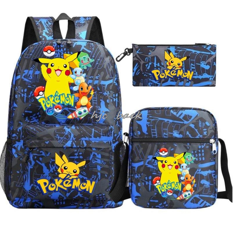Pokemon School Bags Backpacks Pikachu Kids Bags Big Capacity Children's School Bags Cartoon Kindergarten Girl Birthday Gifts