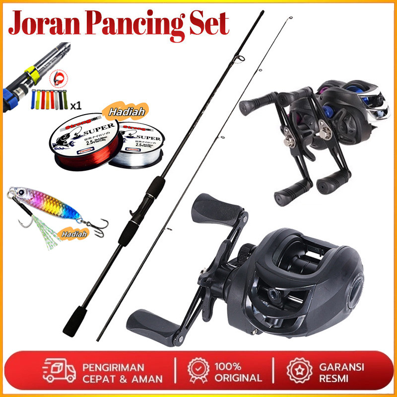 # Beli 1 Dapat 5 #  Set Pancing Lengkap Murah Pancing 1 Set Lengkap Kuat COD Set Alat Pancing Murah Pancing Set 1.6M/1.8M/2.1M/2.4M Joran Pancing Set Dengan Bahan Serat Karbon Joran Pancing Carbon Pancing Set Lengkap Untuk Memancing