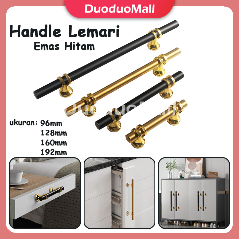 Jual Handle Lemari / Handle Emas Hitam / Tarikan Laci Minimalis Modern ...