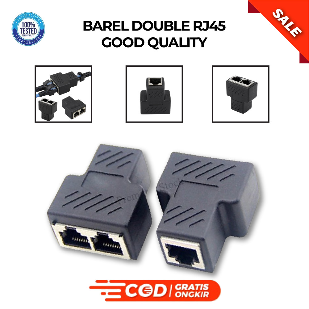 Jual BAREL DOUBLE RJ45 GOOD QUALITY COUPLER FEMALE FEMALE RJ 45 MURAH ...