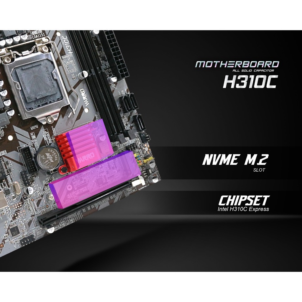 Jual Motherboard VARRO H310C LGA 1151 6/7/8/9th Gen - Support Intel ...