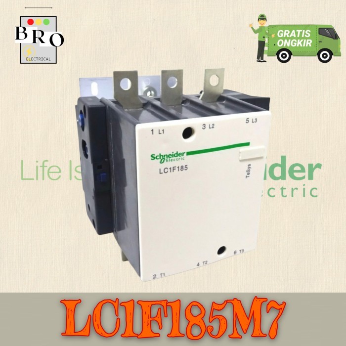 Jual Contactor LC1F185M7 / Kontaktor LC1F185M7 220V 3P 275A | Shopee ...