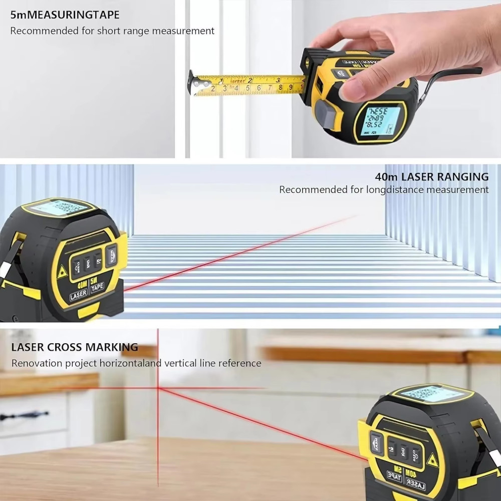 Jual TELEHILL Meteran Digital 3in1 Laser Rangefinder High Precision 40M ...