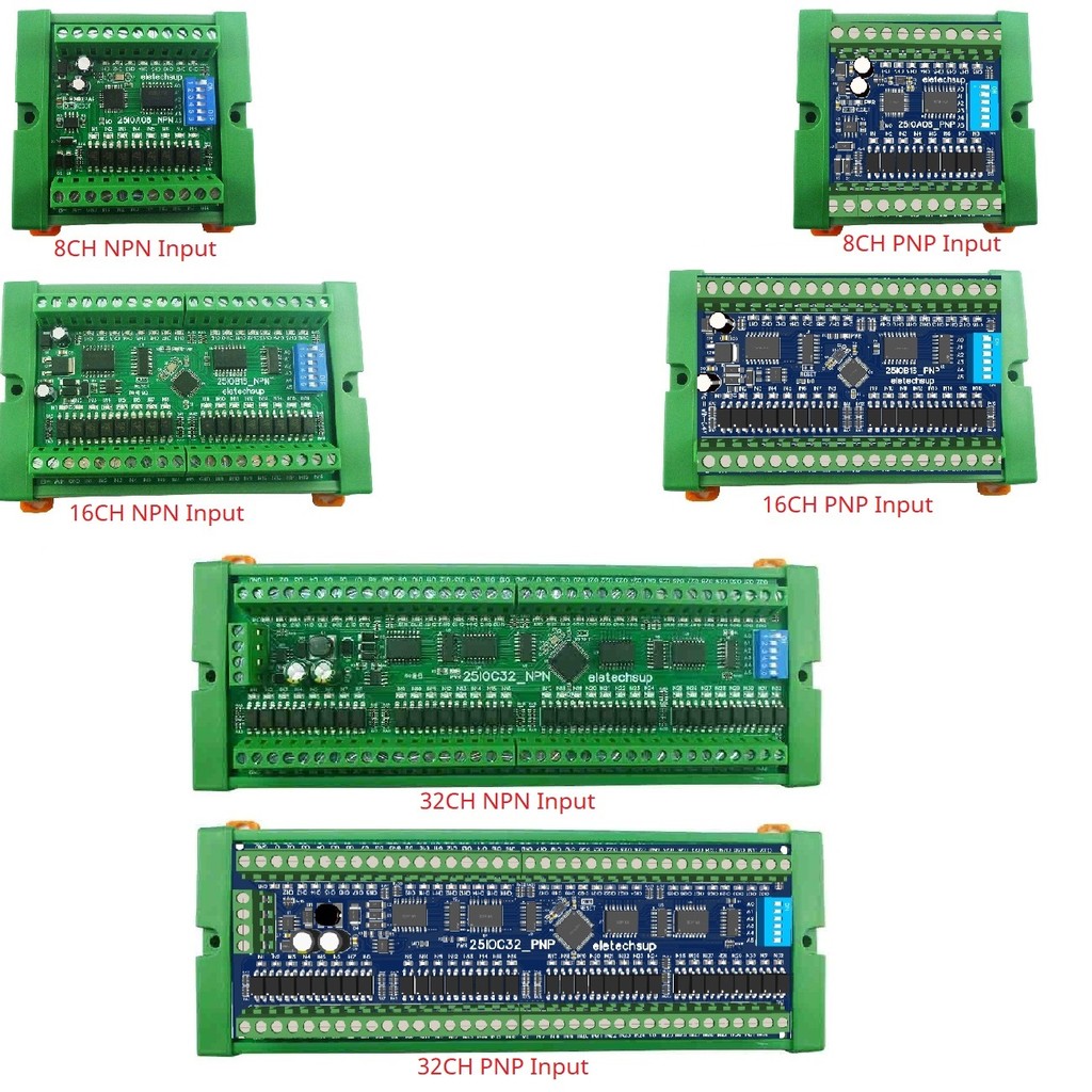 Jual 8-32 DI-DO PNP to PNP RS485 Modbus Rtu Remote IO Module DC 12-24V ...