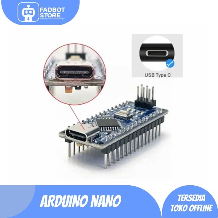 Jual [FADBOT] ARDUINO NANO V3 ATMEGA328P CH340G 5V BOARD TYPE-C ...