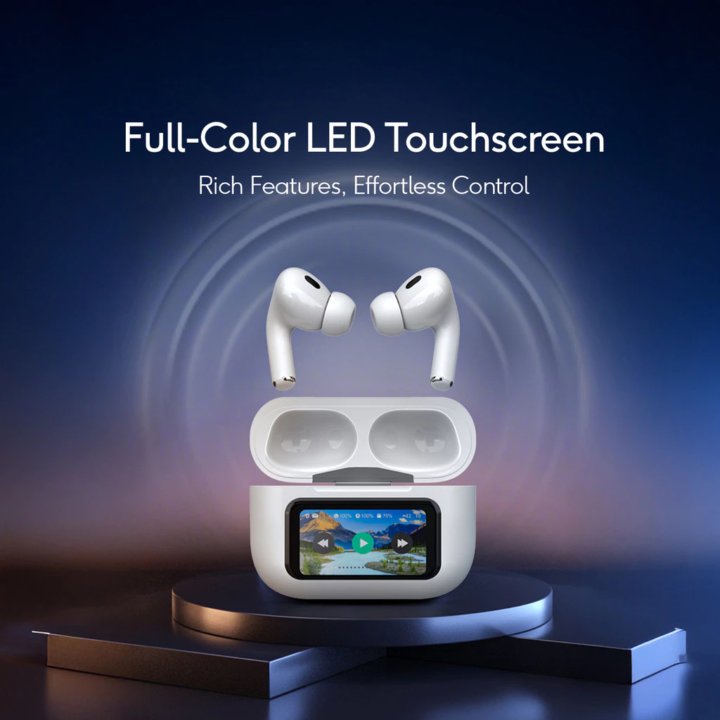 KiiP DTS16 Tws ANC Headset Bluetooth 5.4 Earphone Smart Screen Active Noise Reduction
