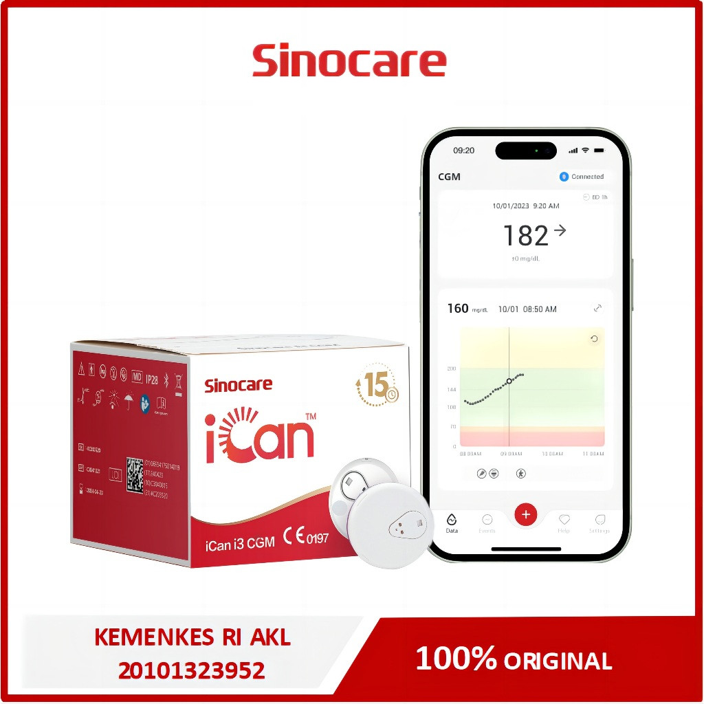 Jual Sinocare CGM Cek Gula Darah Sinocare iCan i3 untuk Pemantauan Gula