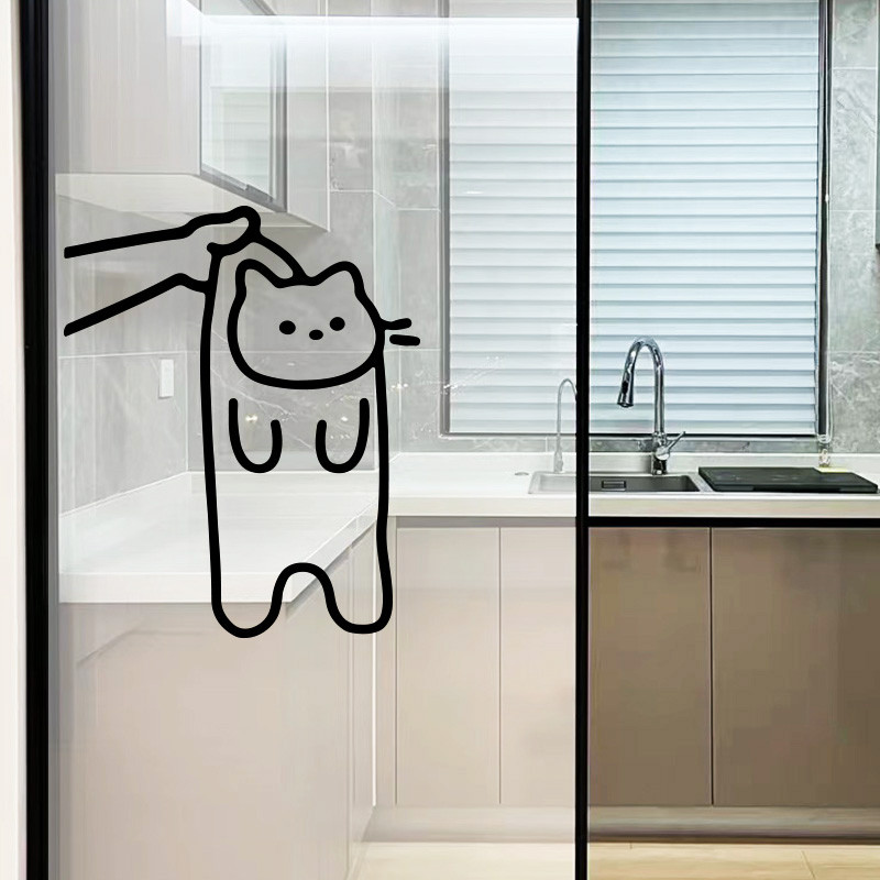 Jual Pick Up Kittens Window Wall Glass Mirror Stickers Pet Store Door ...