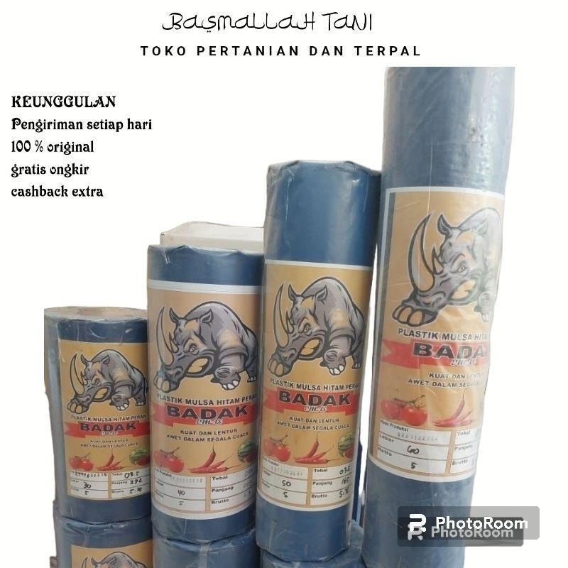 Jual pabrik terpal Plastik Mulsa Plastik Pertanian hitam perak 1 Roll ...