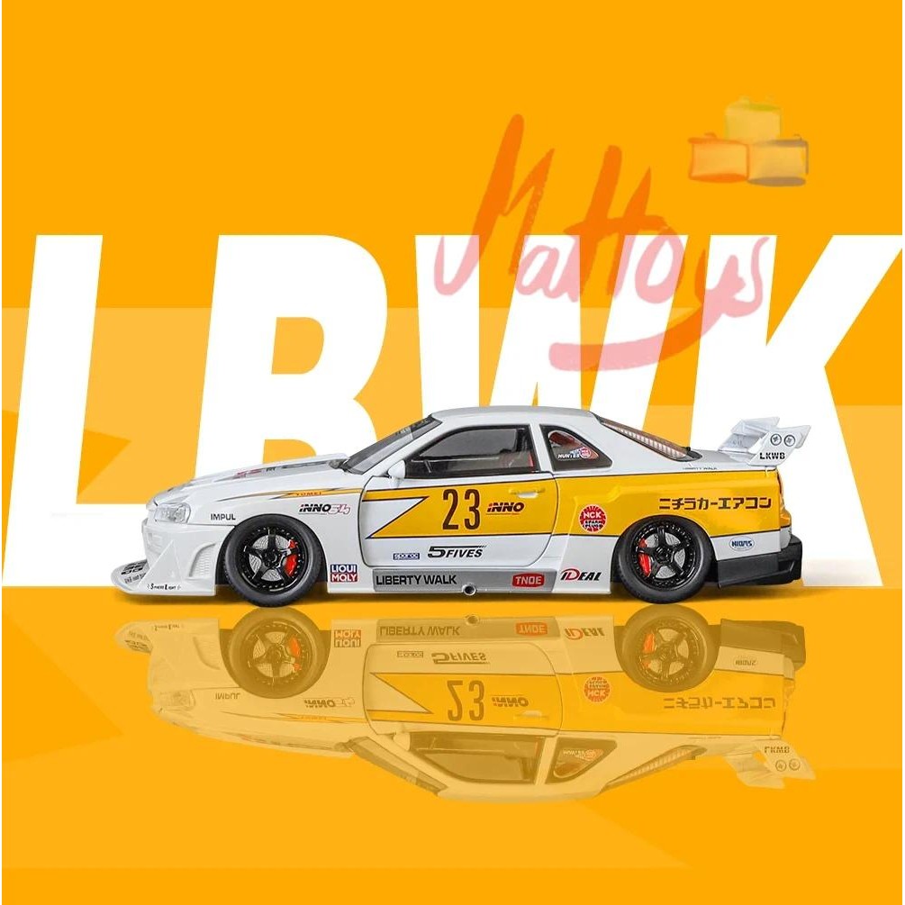 Jual 1:24 Nissan Skyline GTR R34 Modified Wide Body LBWK Diecast ...