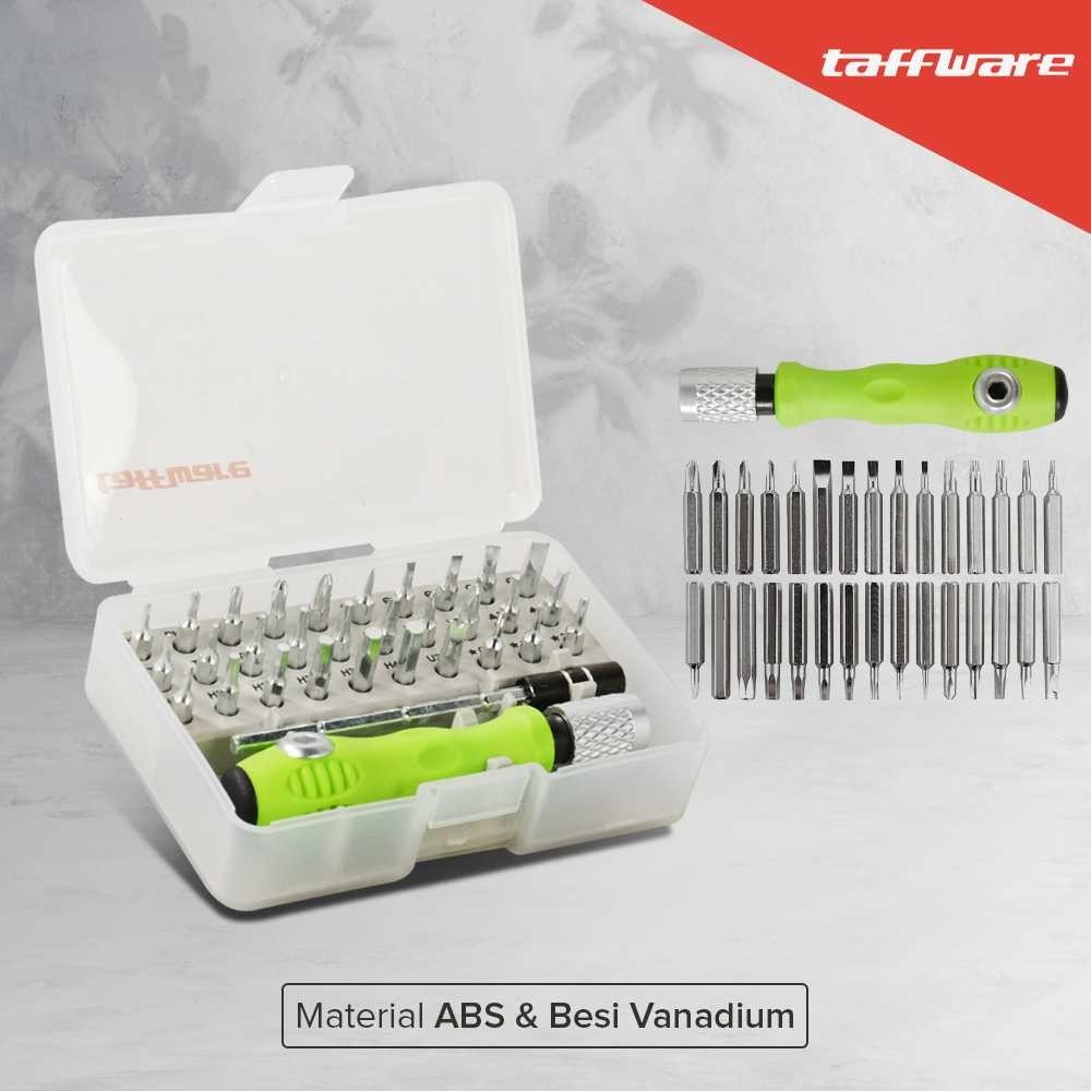 Jual Taffware Obeng Set 32 in 1 Magnetic Screwdrivers Tool for ...