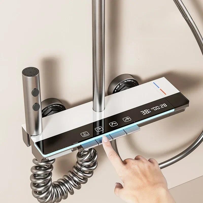 Jual Intelligent Digital Display Luxury Shower Set Bathroom Wall ...
