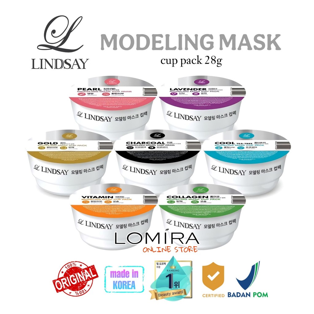 Jual LINDSAY MODELING MASK CUP PACK 28g ORIGINAL KOREA - MUD MASK ...