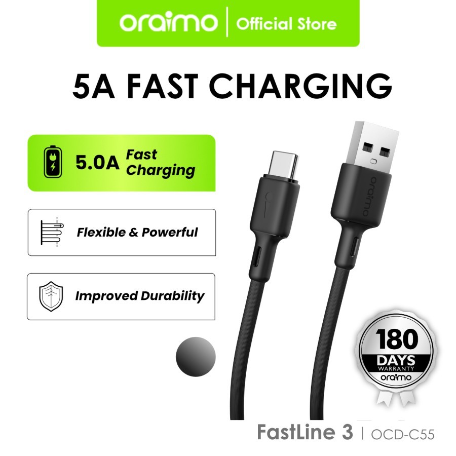 Jual Kabel Data Oraimo OCD-C55 Data Cable Fastline 3 Kabel Android Type ...