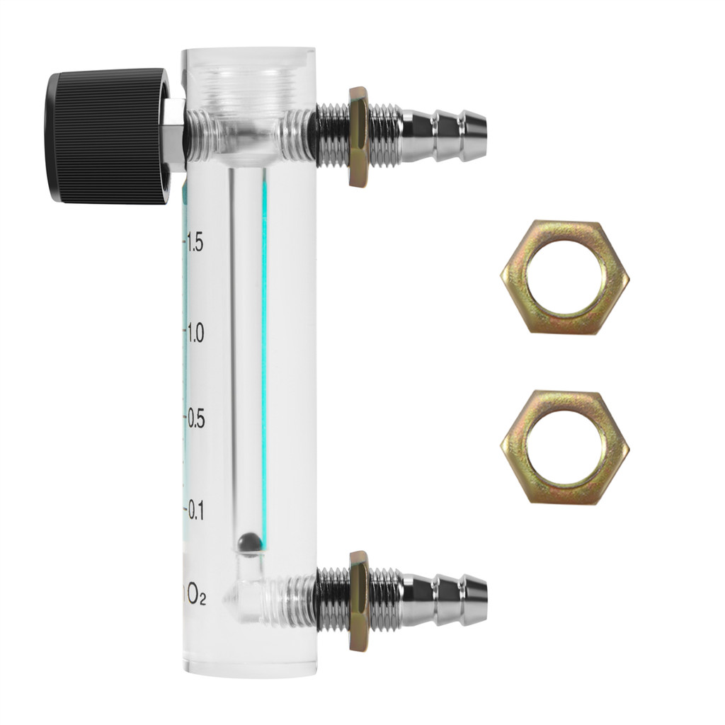 Jual 0.1-1.5LPM 1.5L Oxygen Flow Meter Flowmeter with Control Valve for ...