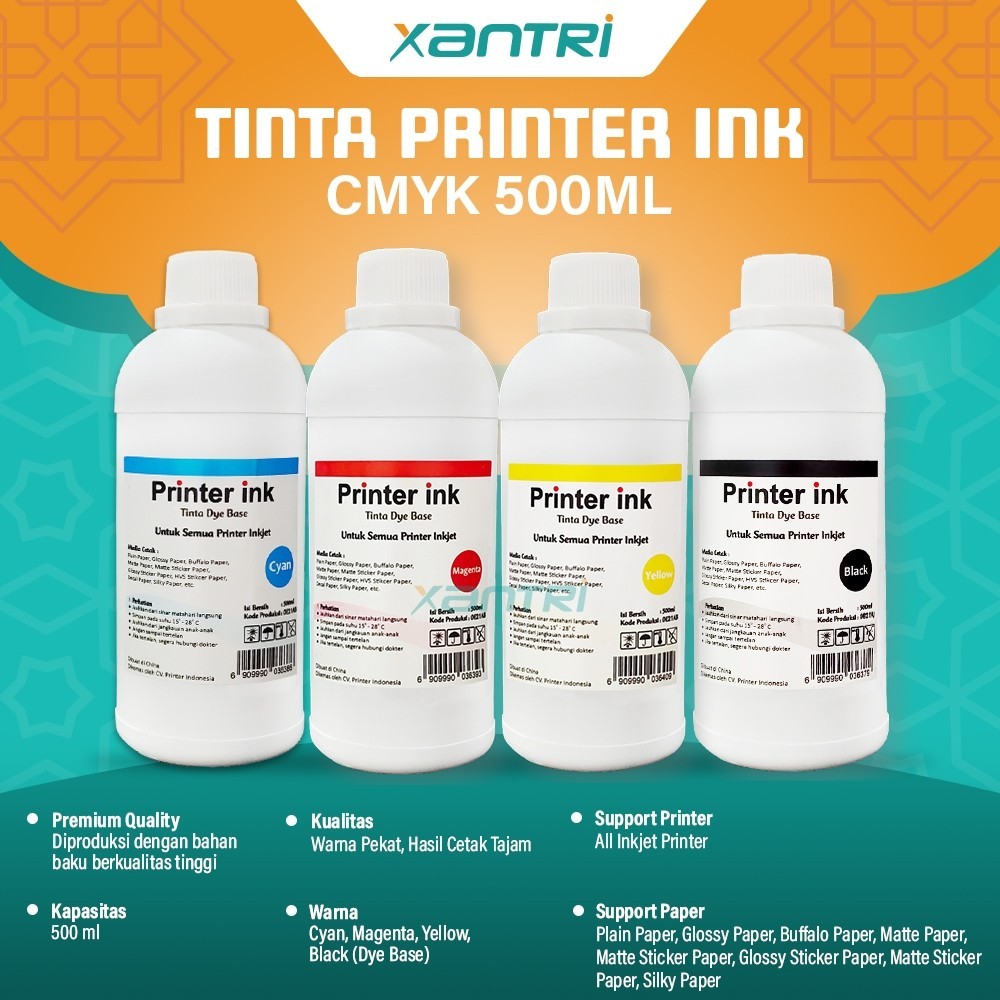 Jual Xantri - Tinta Universal 500 ml 500ml Compatible For Printer ...