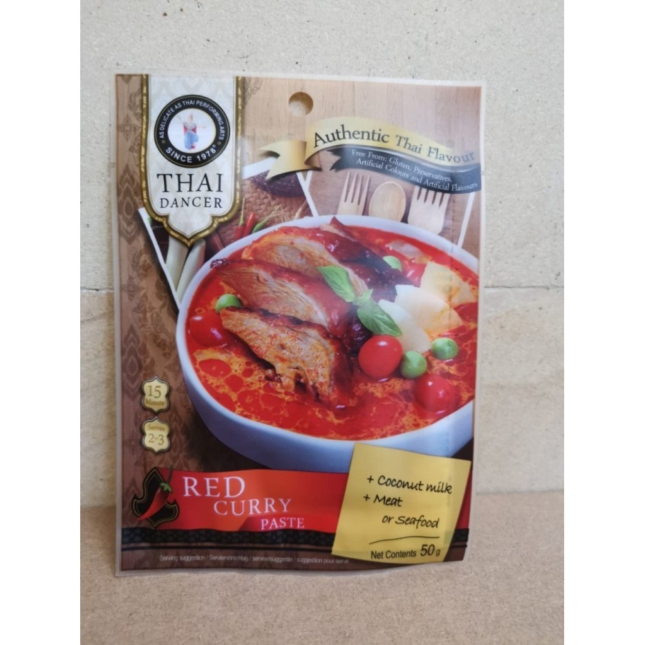 Jual Thai Dancer Red Curry Paste 50gr/ Pasta Kari Merah/ Thailand Food ...