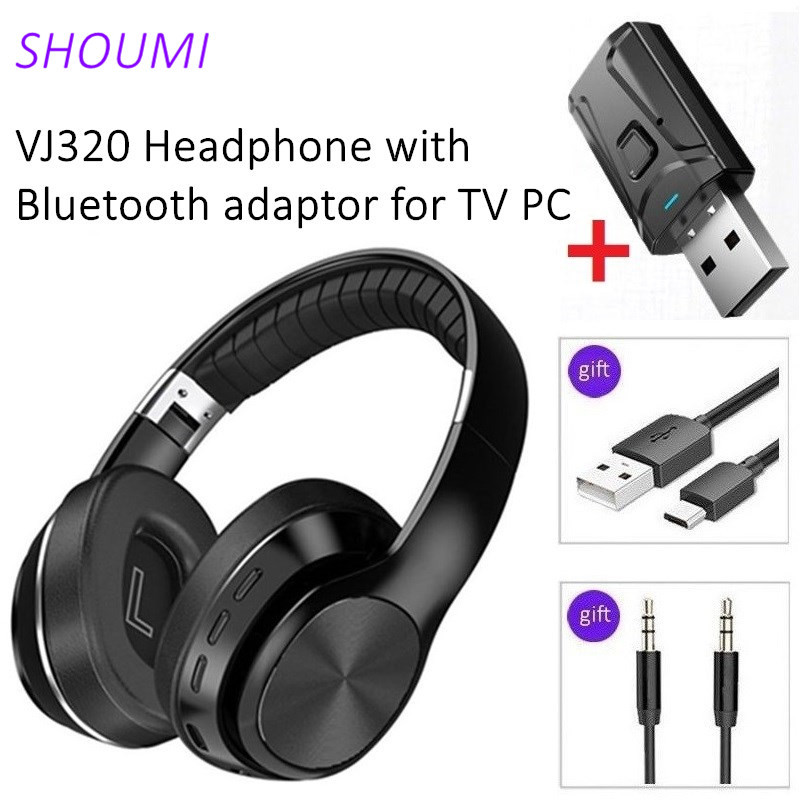 Jual Wireless Headphones Bluetooth 5.0 Adaptor for TV Foldable Headsets ...